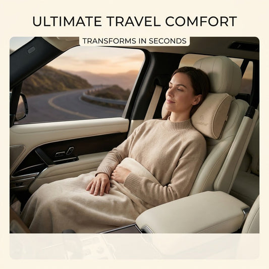 Drivepaxo 2-in-1 Convertible Travel Cushion & Premium Blanket