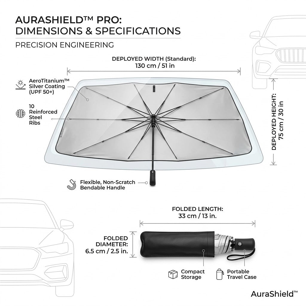 Drivepaxo The Ultimate Titanium UV-Blocking Car Sunshade