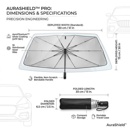 Drivepaxo The Ultimate Titanium UV-Blocking Car Sunshade