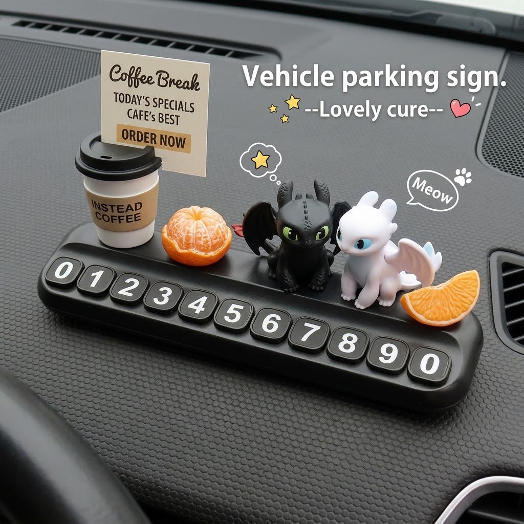 Drivepaxo The 'Lovely Cure' Artisan Dashboard Parking Sign